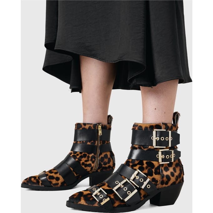 AllSaints Jane Buckle Boot Leppo Brown/black Größe: 36 | Stiefel Outlet | Damen | Braun