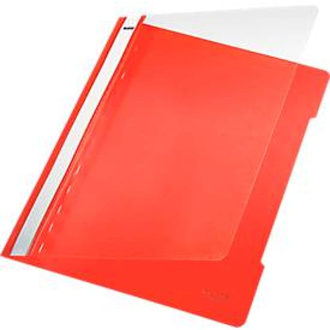 LEITZ® snelhechter 4191, A4, pvc, 25 stuks, lichtrood