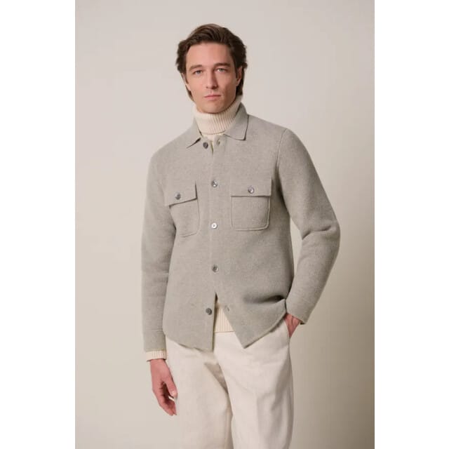 Profuomo Ppxf30006b overshirt full button grey