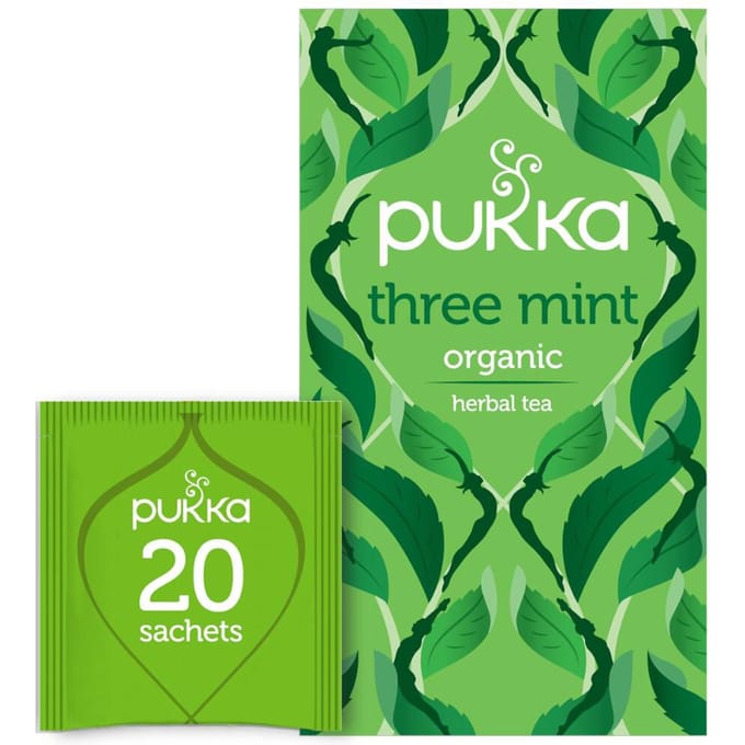 Pukka Three Mint - Cooling Finale Thee - Biologische Kruidenthee - 1 x 20 theezakjes