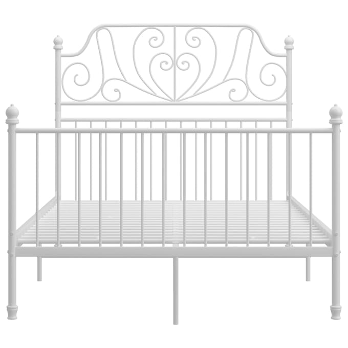 vidaXL - Bedframe - metaal - wit - 120x200 - cm