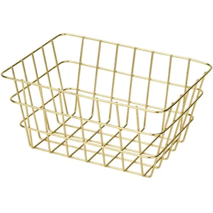 Wenko Draadmand Viana 18x25x12cm Goud Glanzend