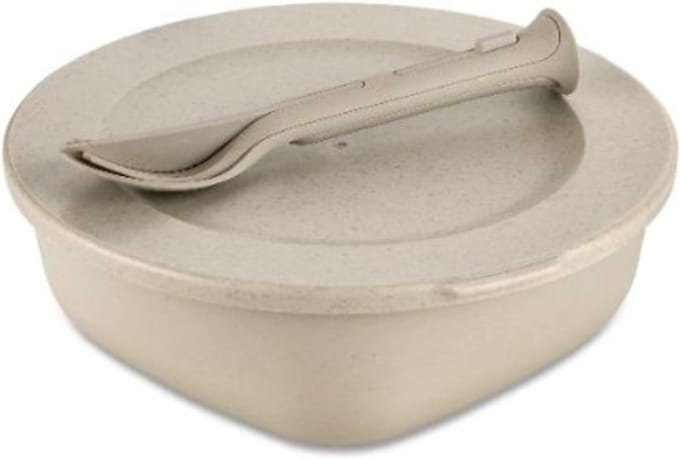 Vershouddoos met bestekset, 1.3 L, Organic, Zand Beige - Koziol | Connect Box