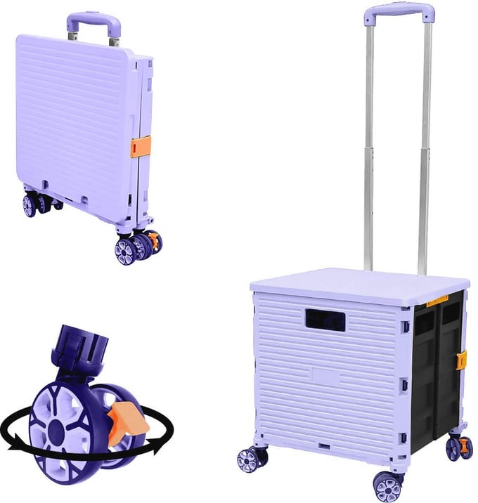 Omgoods - Vouwbare Shopping Trolley met 54L Capaciteit en 45kg Draagvermogen