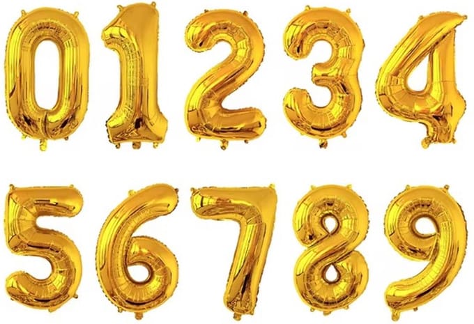 Go Go Gadget - Cijferballon - Folieballon - 40cm - Goud - Cijfer 4