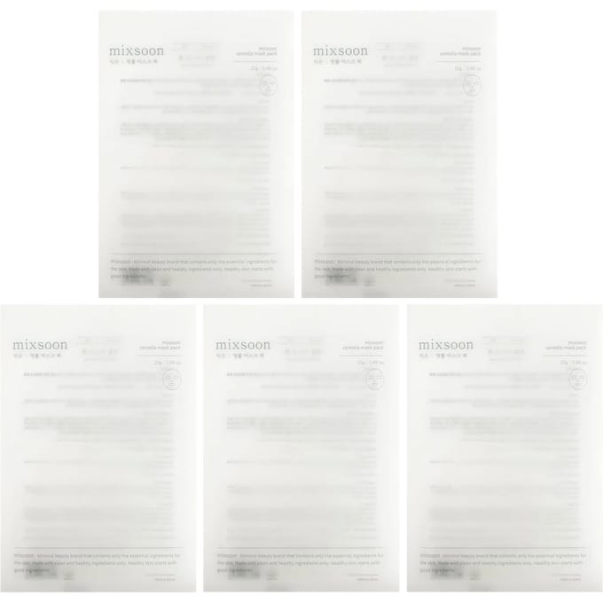 Mixsoon, Centella Beauty Mask Pack, 5 packs, 5g (0.17oz) each white