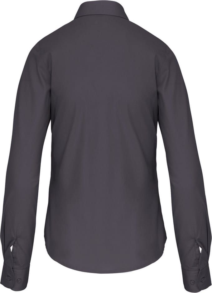 Kariban Dames poplin blouse lange mouwen K542 - Zinc - S
