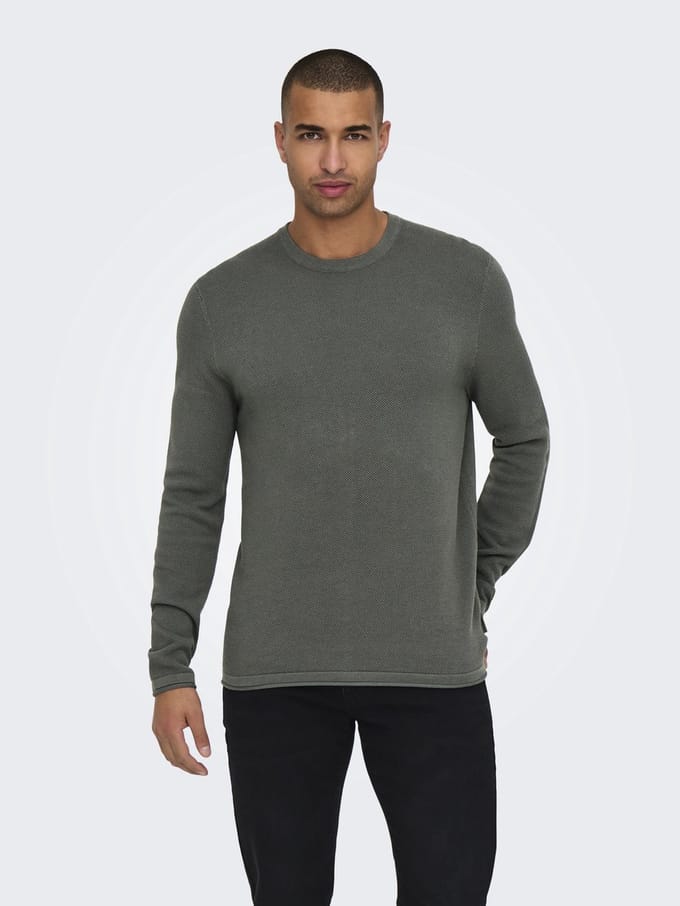 ONLY&SONS - ONSFELIX REG 12 CREW KNIT NOOS - Heren - Gebreide truien