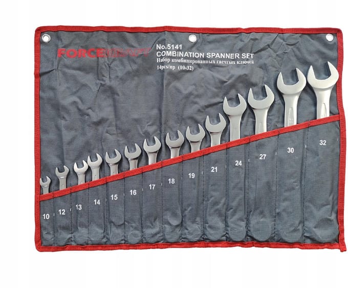 FORCEKRAFT FK-5141 - Ringsteeksleutelset - 10-32mm - 14 delig - Staal