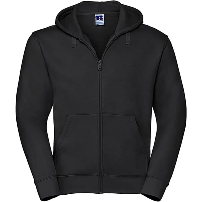 Authentic Full Zip Hoodie Sweatshirt 'Russell' Black - S