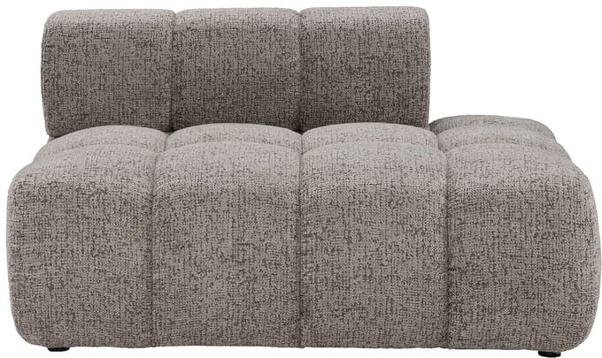 Vente-unique Chaise longue rechts in gemêleerde taupe stof FACIVIL