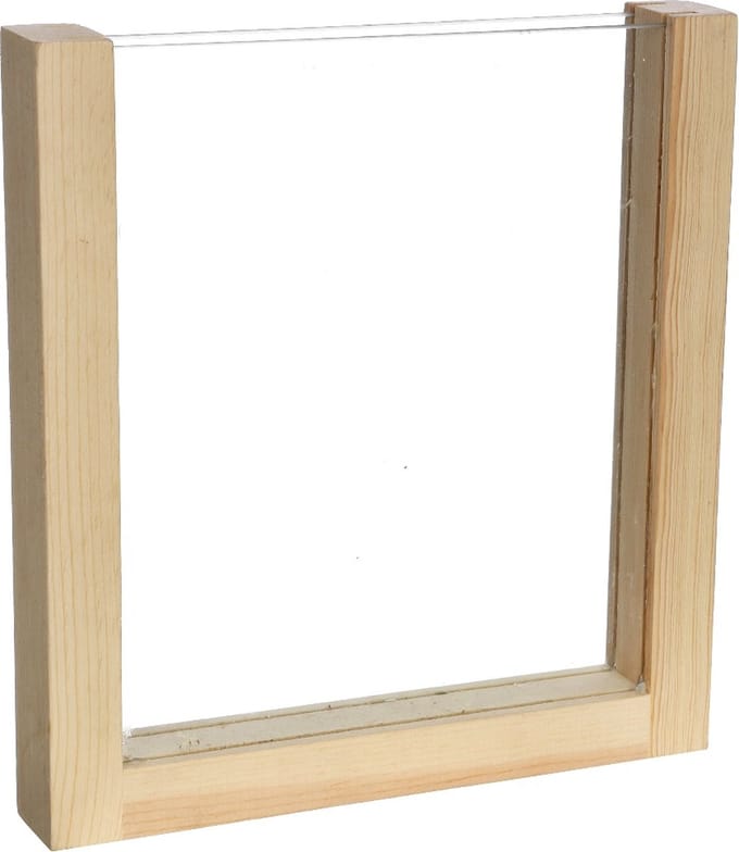 Houten standaard voor droogbloemen etc. 21cm hoog - 1 st