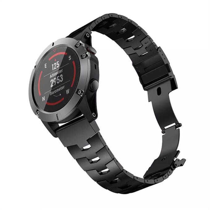 Garmin Fenix 7 titanium bandje (zwart)
