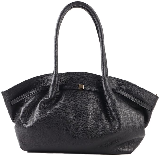 Giuliano Lederen handtas Nayome - Made in Italy - Zwart