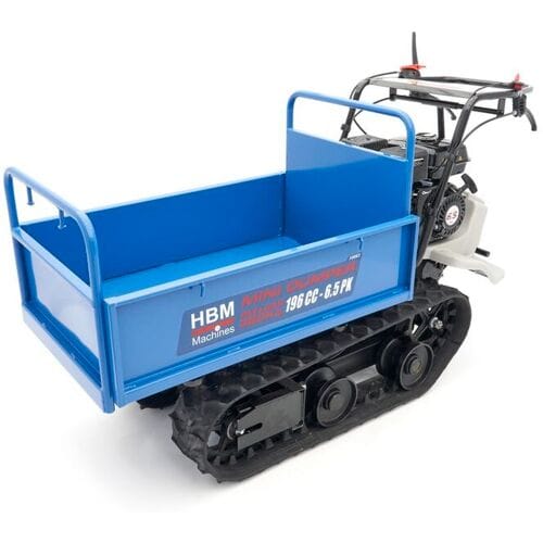 HBM Professionele 320 kg mini dumper op rupsbanden 196 cc - 6.5 PK