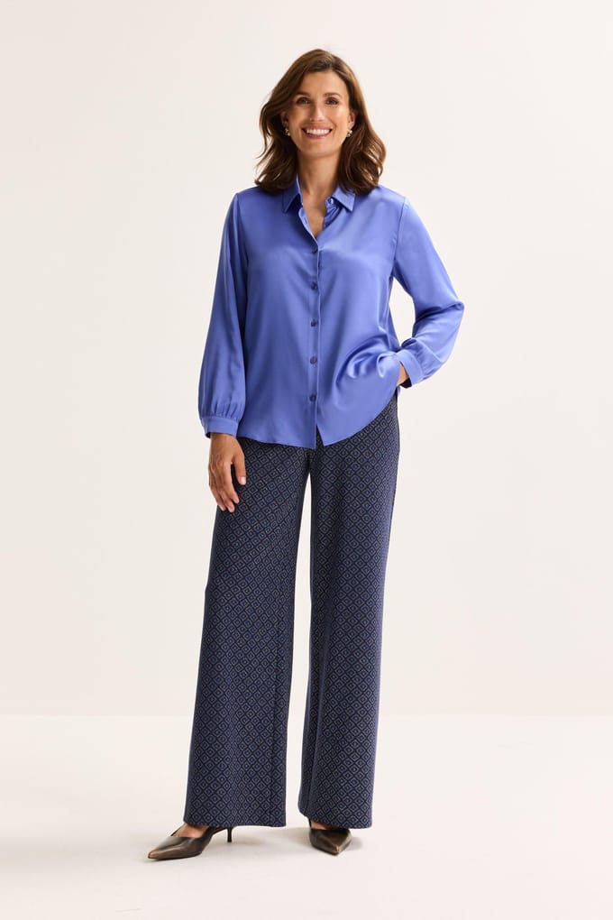 Broek In  Jacquardjersey Met Lurex