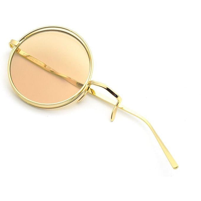 Steampunk Anime Monocle Bril Retro Britse Stijl Uniseks Bril voor Cosplay Mode Punk Accessoires beige
