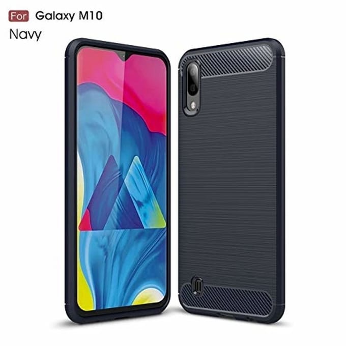 Ntech Soft Brushed Hoesje Geschikt Voor Samsung Galaxy A10 / M10 - Donker Blauw
