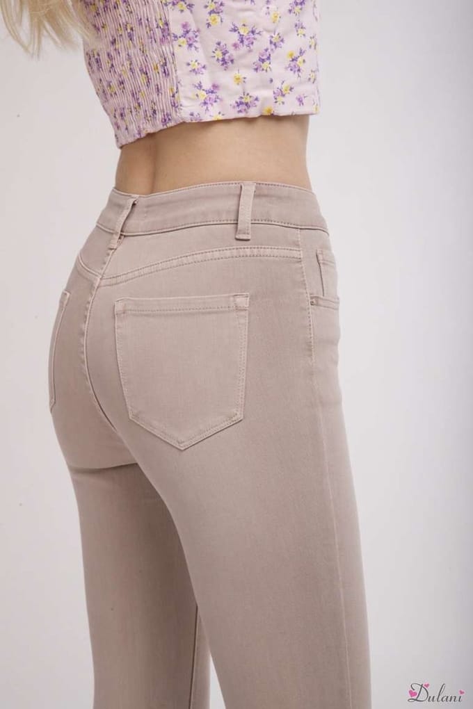 Broek Toxik3 hoge taille slim L1700 beige