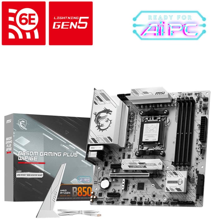 MSI – B850M Gaming Plus WIFI6E – AMD B850 Moederbord – Socket AM5 – Micro-ATX