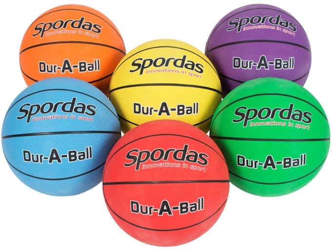 Spordas gekleurde basketballen ideaal voor school Set van 6