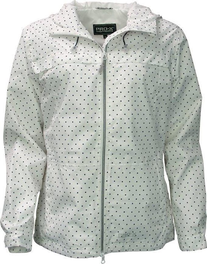 Regenjas Lucie Wit Pro-X Elements - Dames - PXE PRO - 10000mm waterdicht - 5000gr/24u ademend - Winddicht - kap