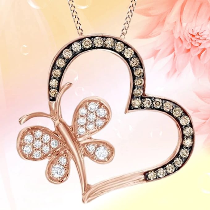 Ketting met hanger vlinder goudkleur