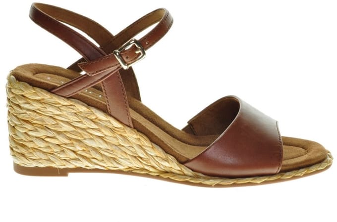 Caprice Sandalen Cognac Nappa Wedge maat 38