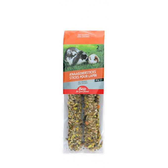 Knaagdiersticks met groente