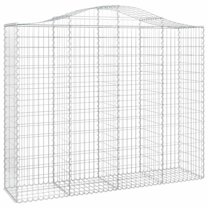 vidaXL - Schanskorf - gewelfd - 200x50x160/180 - cm - gegalvaniseerd - ijzer
