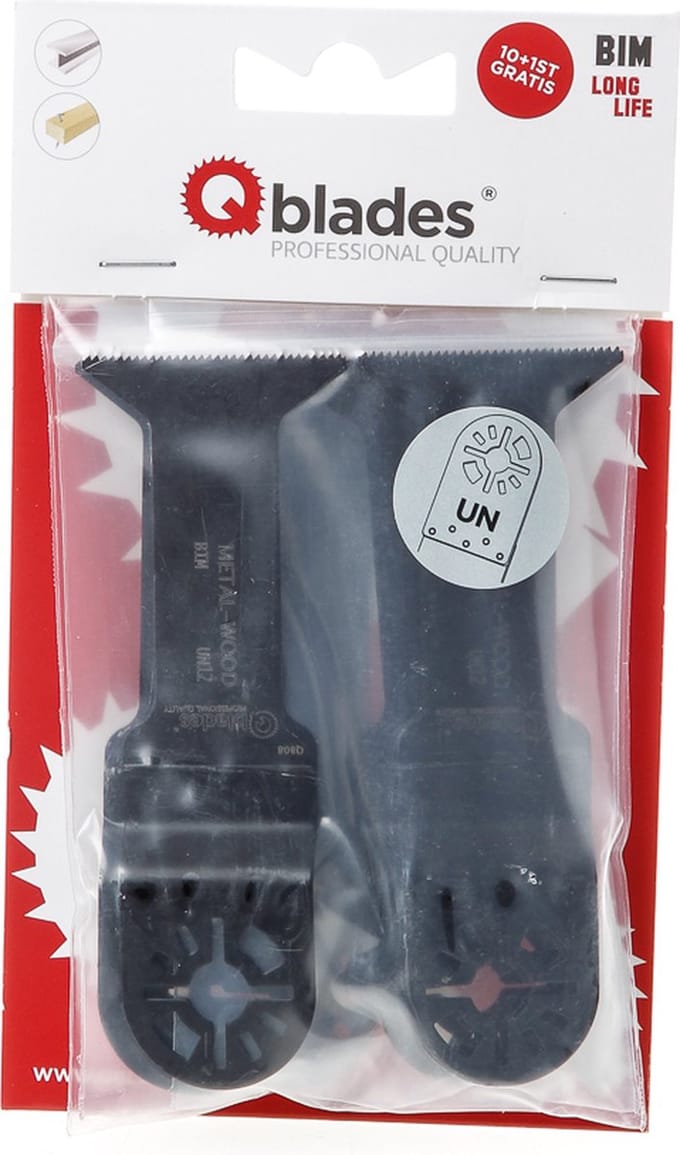 Qblades zaagblad bi-metaal 44x78mm un12-10+1st ( a 1 pak )