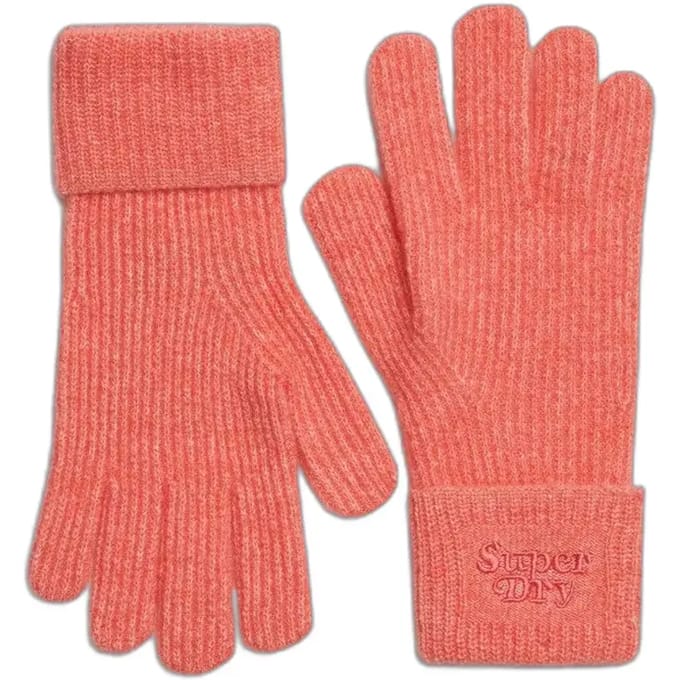 Zachte geribde brei handschoenen voor dames Superdry