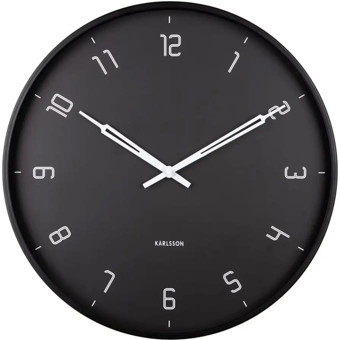 Karlsson Wandklok Stark - Zwart - Ø40cm - Wandklok Modern