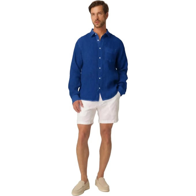Shirt met lange mouwen Haris Cotton Front Pocket