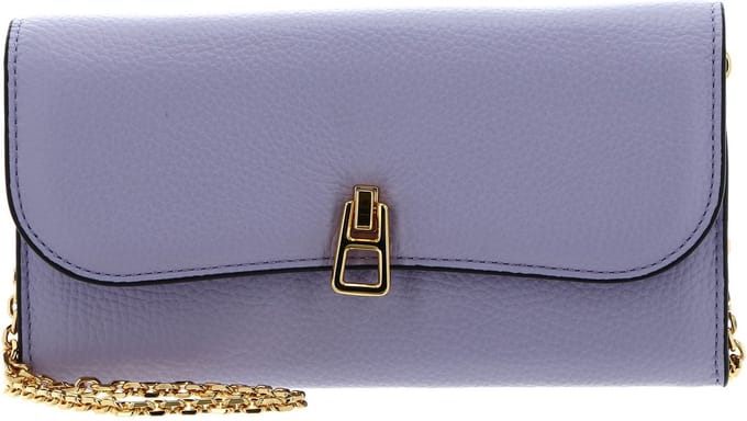 COCCINELLE Leren Portemonnee Magie Mini Bag Wallet Grained Leather Lavender Paars