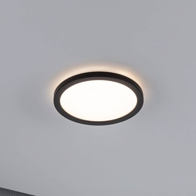 Paulmann 70997 P Atria Shine 11,2W 3000K 190mm sz Ks LED-plafondlamp LED 11.2 W Zwart