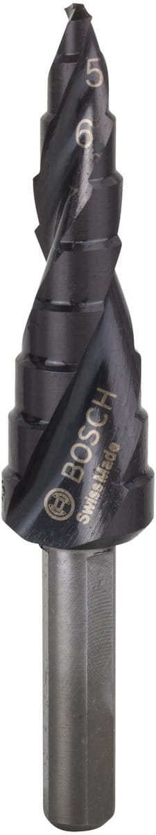 Bosch Accessories 2608588065 2608588065 HSS Getrapte boor Gezamenlijke lengte 66.5 mm TiAIN 3 vlakken schacht 1 stuk(s)