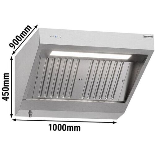 GGM Gastro Wandhaube mit Motor - 1000mm - mit Regler, Filter & Lampe
