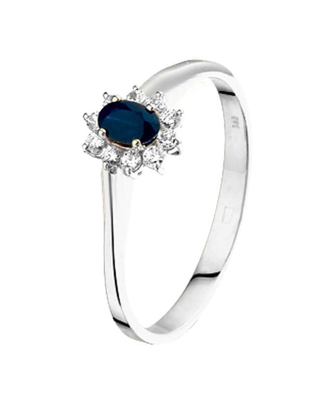 Ring Saffier En Zirkonia