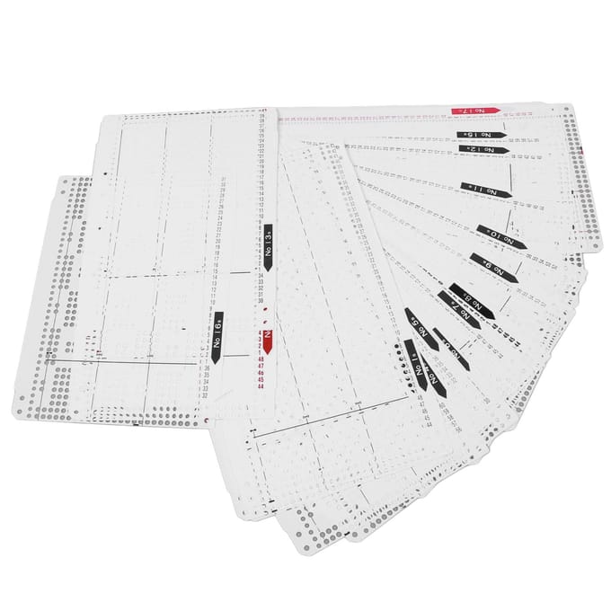 Breimachine Bloemenponskaart Nr. 1-20 Ponsnauwkeurigheid Zachte Duurzame Breimachine Accessoires white