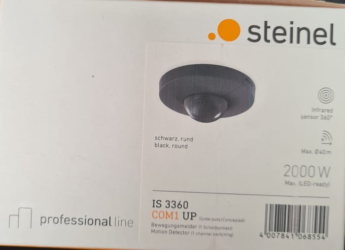 Steinel Bewegingsmelder IS 3360-R COM1 inb zw - 068554