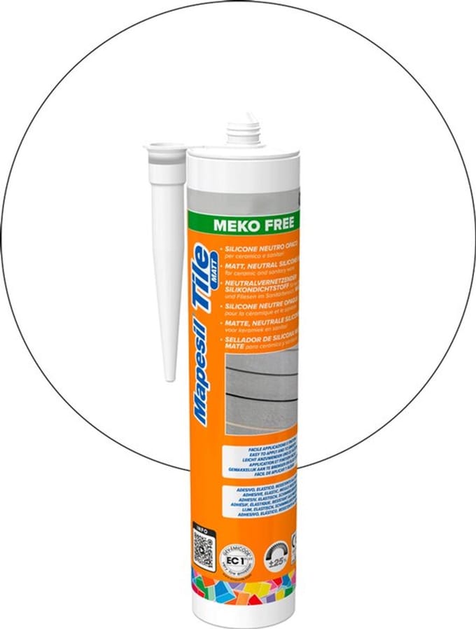 Siliconenkit Mapesil Tile Mat kleur 130 wit 310ml koker