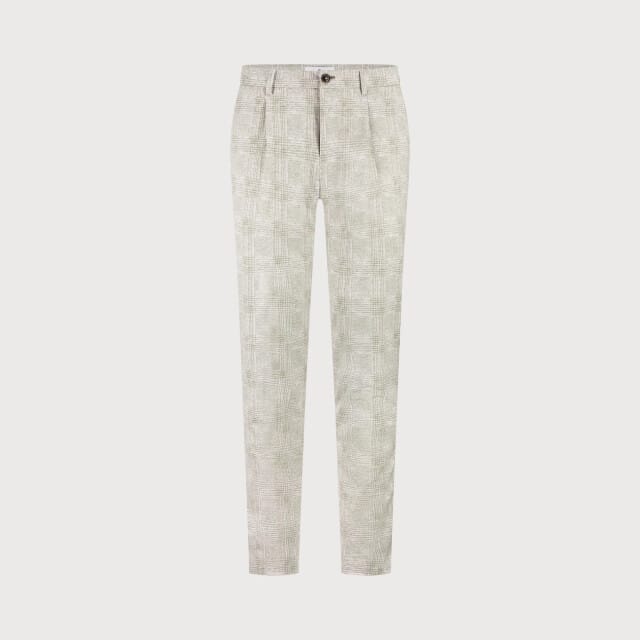 Blue Industry De chino met ruitmotief |
