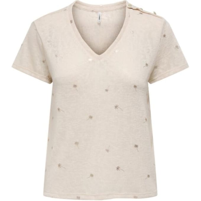 Only Onlstephi s/s aop v-neck top jrs
