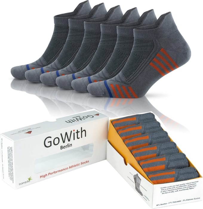 GoWith Bamboe Sneaker Sokken-6 paar-Naadloze Comfort-40-44