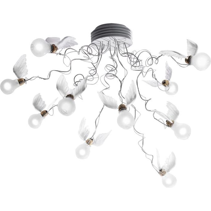 Ingo Maurer - Birdie´s Nest LED Plafondlamp - wit