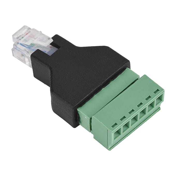 1 stuks Ethernet RJ12 6P6C Mannelijk naar 6-pins Schroefklemmen Adapter Connector