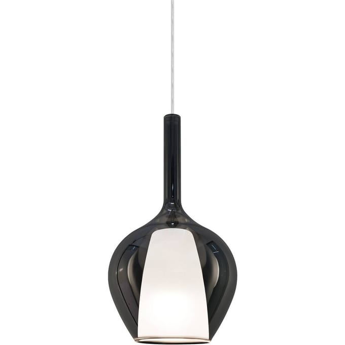 Ideal Lux hanglamp Kalique 1, rookgrijs, Ø 18 cm