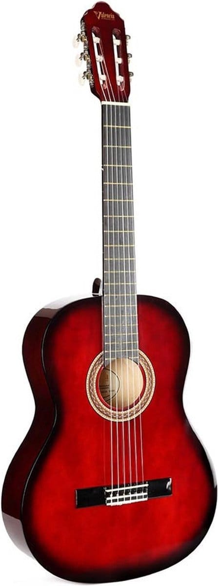 Valencia VC104RDS Klassieke Gitaar 4/4 Red Hoogglans