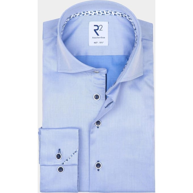 R2 Amsterdam Casual hemd lange mouw widespread nos.twill.002/000018